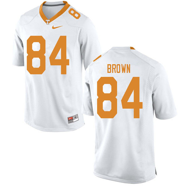 Men #84 James Brown Tennessee Volunteers College Football Jerseys Sale-White